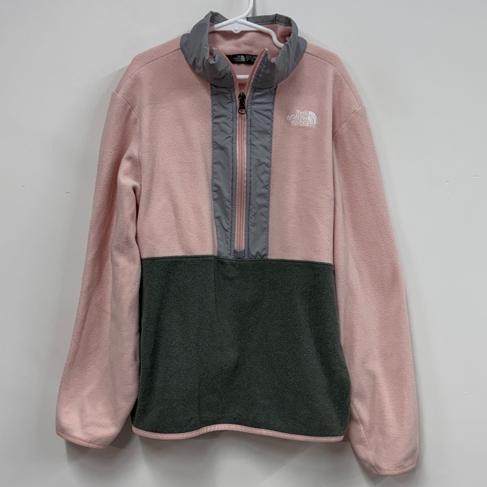 The North Face Kids Pink and Dark Gray Pullover L
